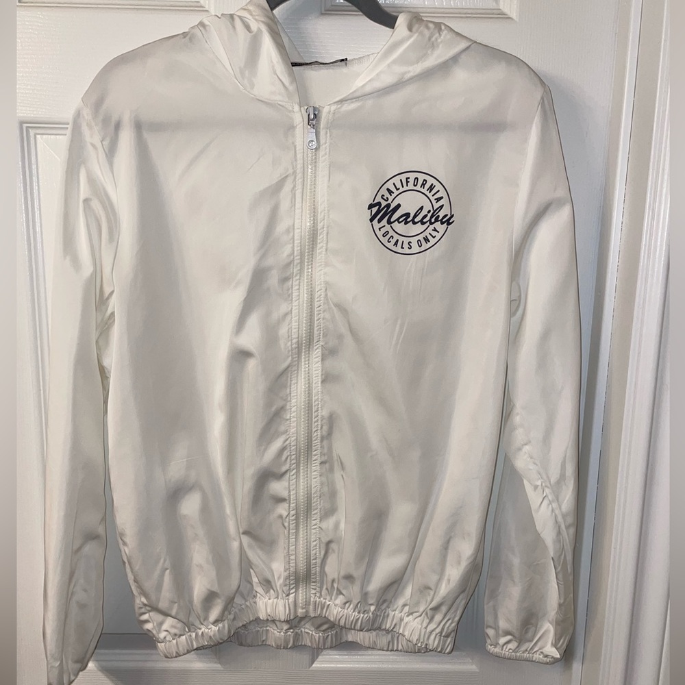 BRANDY MELVILLE WHITE WINDBREAKER
